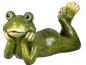 Preview: Frosch Figur liegend – 35–40 cm – aus Magnesia, handbemalt