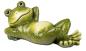 Preview: Frosch Figur liegend – 35–40 cm – aus Magnesia, handbemalt