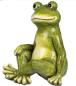 Preview: Frosch Figur sitzend– 35–40 cm – aus Magnesia, handbemalt