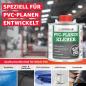 Preview: An overview of which films the adhesive was specifically developed for: including pool liners, roof & pond liners, PVC hoses, truck tarpaulins, artificial leather.