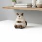 Preview: Dekokatze im Cartoon-Stil Creme-Braun 25 cm 704580