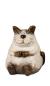 Preview: Dekokatze im Cartoon-Stil Creme-Braun 25 cm 704580