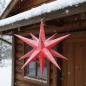 Preview: Hasslauer Weihnachtssterne Weihnachtsstern beleuchtet, 3D Leuchtstern (Rot, 75 cm (Außenstern))