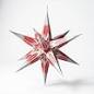 Preview: Hasslauer Weihnachtssterne Weihnachtsstern beleuchtet, 3D Leuchtstern (Rot/Weiß Silber, 65 cm (Innenstern))