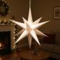Preview: Hasslauer Weihnachtssterne Weihnachtsstern beleuchtet, 3D Leuchtstern (Weiß, 65 cm (Innenstern))