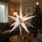 Preview: Hasslauer Weihnachtssterne Weihnachtsstern beleuchtet, 3D Leuchtstern (Weiß, 65 cm (Innenstern))