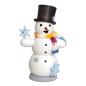 Preview: Kuhnert Räucherfigur Schneemann mit Schneesternen (13 cm)