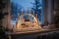 Preview: Seidel LED Schwibbogen „Erzgebirgslandschaft“ mit St. Wolfgangskirche Schneeberg – 78 cm 51-S-LED