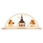 Preview: LED-Schwibbogen Seiffener Kirche und Kurrende mit Sockel – 55 cm 550-02-LED