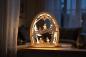 Preview: Seidelbogen „Wintersportler“ mit LED-Beleuchtung – 31 × 33 cm 812-G-LED
