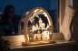 Preview: Seidelbogen „Winterdorf“ mit LED-Beleuchtung – 31 × 33 cm 816-G-LED