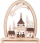 Preview: Seidelbogen „Seiffener Kirche“ mit LED-Beleuchtung – 31 × 33 cm 823-G-LED