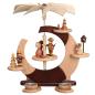 Preview: Design-Pyramide „Offener Kreis“ mit Waldfiguren – Original Erzgebirge Holzkunst 0736