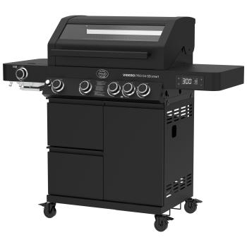 Gasgrill Rösle VIDERO PRO G4-SB smart Vario+ 50mbar + GRATIS Grillzange
