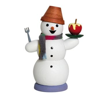 Kuhnert Räucherfigur Schneemann mit Bratapfel (13 cm)