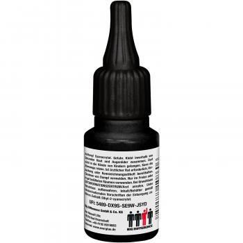 Preview: Everglue Sekundenkleber schwarz schlagfest mittelviskos 20g Dosierflasche