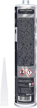 Preview: Everglue 1K PU Karosseriekleber flexibel silikonfrei schwarz 360g Kartusche