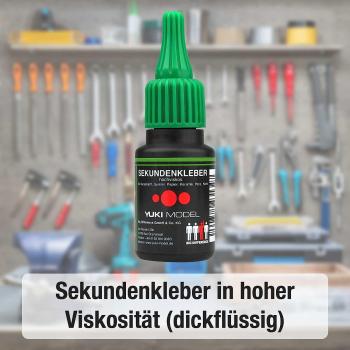 Preview: YUKI MODEL Sekundenkleber Cyanacrylat hochviskos 20g Dosierflasche