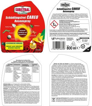 Preview: Substral Schädlingsfrei Careo Zierpflanze Rosenspray 800 ml, gegen Schädlinge wie Blattlaus, Schildlaus, Wolllaus, Raupen