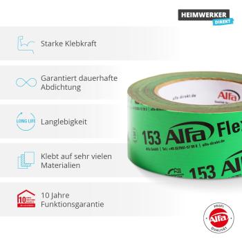 Alfa Flex 50 mm x 25 m Dampfsperre Anschlüsse und Überlappungen