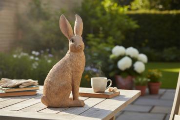 Preview: Hase Klassik-Braun 36cm aus Kunststein gefertigt