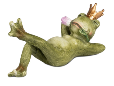 Froschkönig liegend 37x15cm