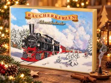 Preview: Räucherkerzen Adventskalender – 24 duftende Überraschungen mit der Harzer Schmalspurbahn