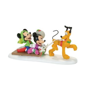 Pluto Schlittenfahrt Figur – Disney Village by Department 56
