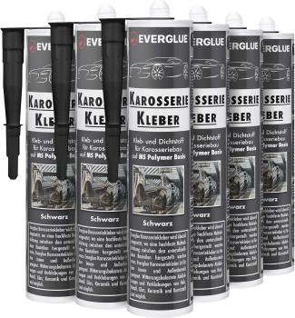 Everglue 1K MS Polymer Karosseriekleber flexibel silikonfrei schwarz 12 x 440g