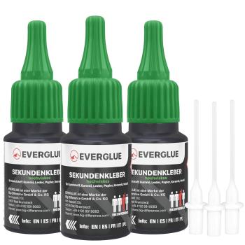 Sekundenkleber von Top2Glue Medium 3er-Set – 3×20g Flaschen | Mittlere Viskosität | Cyanacrylat für Holz, Kunststoff, Metall & Modellbau Sekundenkleber von Top2Glue Medium 3er-Set – 3×20g Flaschen | Mittlere Viskosität | Cyanacrylat für Holz, Kunststoff, Metall & Modellbau