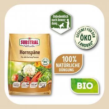 2x Substral Naturen Bio Hornspäne 5 kg, Organischer Dünger