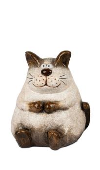 Dekokatze im Cartoon-Stil Creme-Braun 25 cm 704580