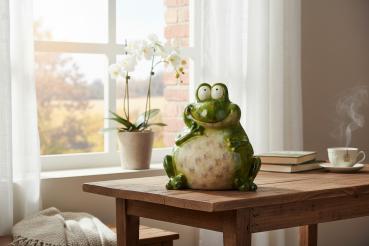 Preview: Frosch sitzend 36 cm Cartoon-Stil 704658