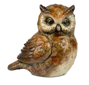 Deko-Eule Tierfigur Naturfarben 32 cm 710260