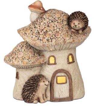 Pilzhaus mit Igel und LED-Licht 756947
