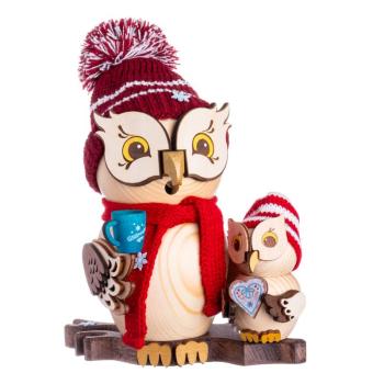 Raucheule Weihnachtsmarktbesuch mit Kind 16 cm