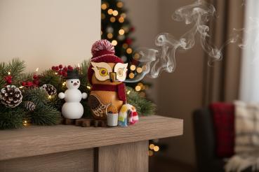 Preview: Raucheule mit Schneemann 37248