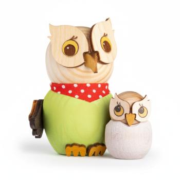 MINI Eule mit Baby (7 cm)
