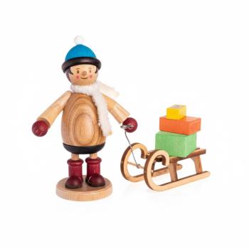 Mäxchen mit Geschenkeschlitten– 12 cm