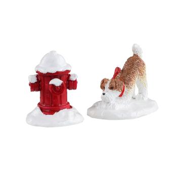 Lemax 14860 – Snow Hydrant, Set of 2 | Schnee-Hydrant mit Hund