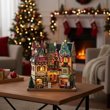 Preview: Lemax Fassade / Tis The Season Shops 15804