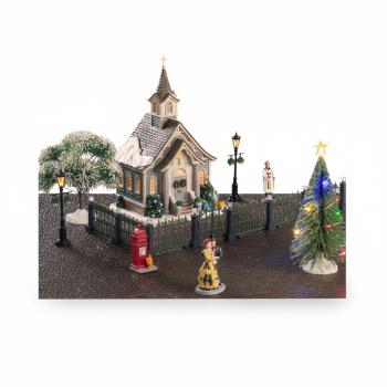 LEMAX Small Town Church Set + 4,5 Volt Adapter - 56670-EU