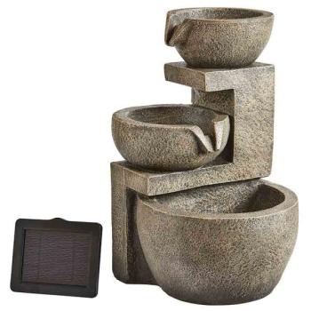 Solar-Wasserspiel Kaskade Genoa für Garten und Balkone 49 cm