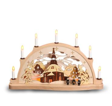 Schwibbogen Seiffener Kirche in 3D-Optik – Original Erzgebirge 1080