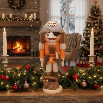 Preview: Nussknacker Pirat, mittel (28,5 cm)