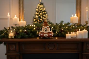Preview: Spieldose "Seiffener Kirche und Kurrende", Erzgebirge, Weihnachten