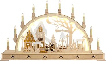 Schwibbogen „Weihnachtsmarkt“ 46-S-LED Holger Seidel, Schönheide