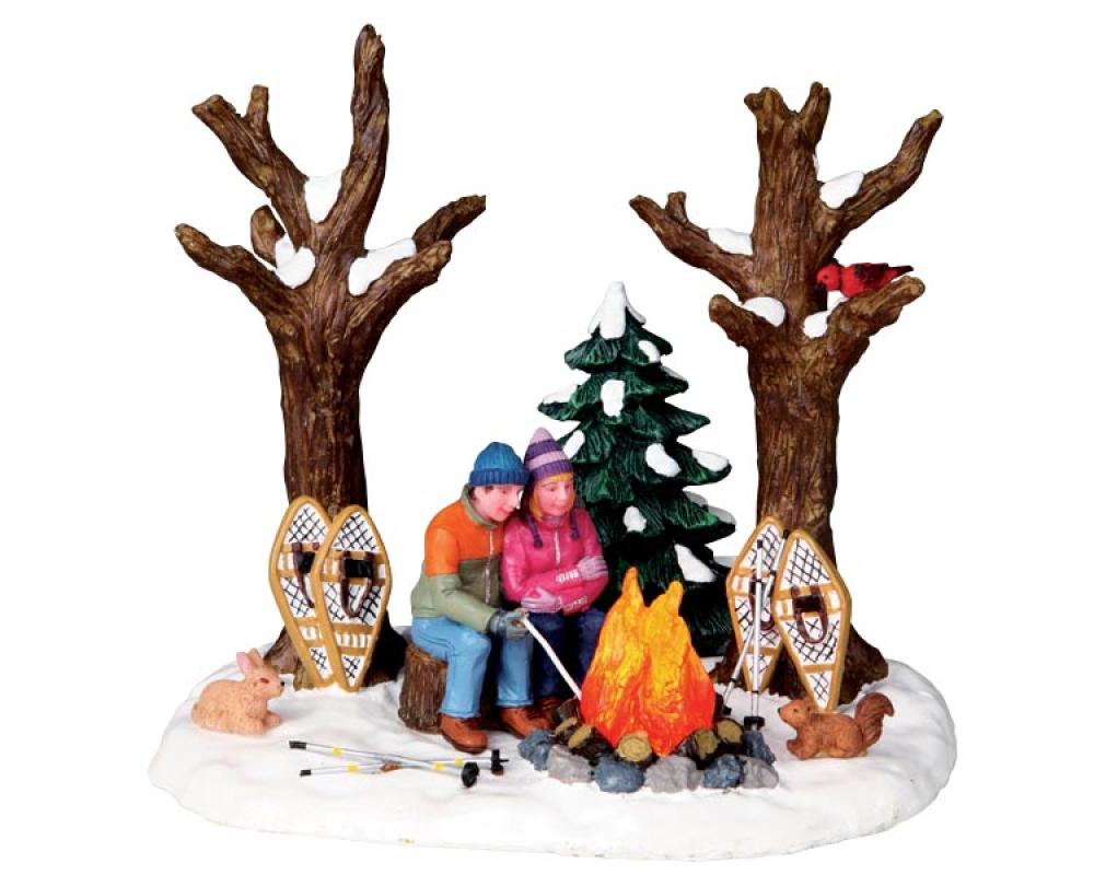 Lemax Beleuchtetes Lagerfeuer / Lemax Staying Warm 04224
