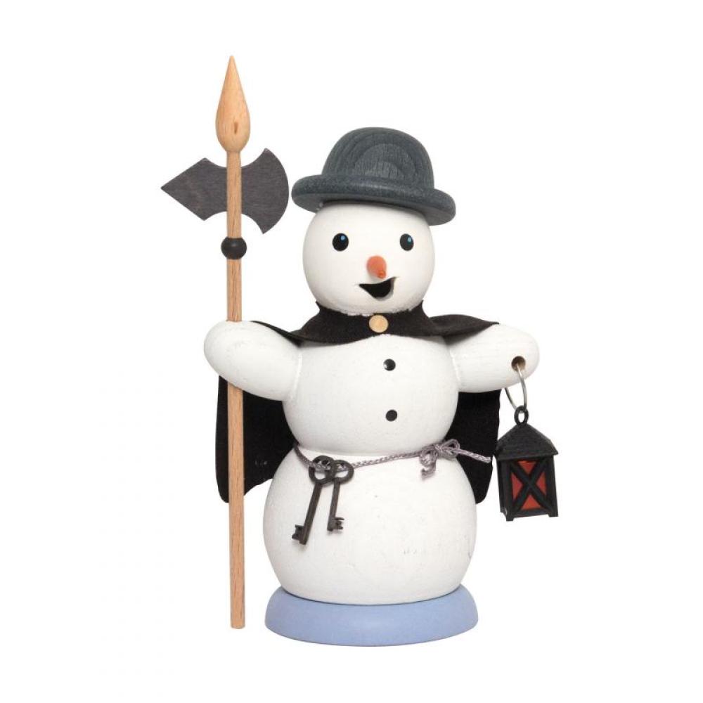 Kuhnert Räucherfigur Schneemann Nachtwächter (13 cm)