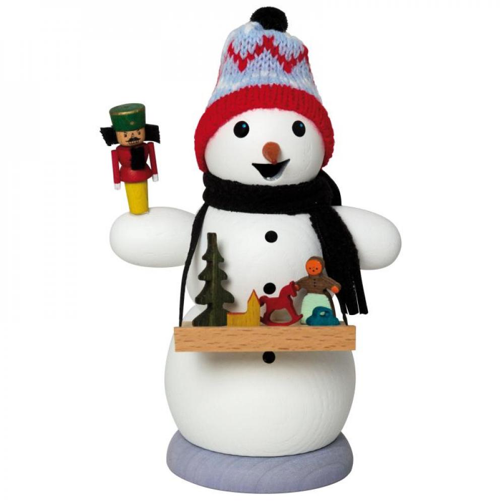 Kuhnert Räucherfigur Schneemann Weihnachtsmarkthändler (13 cm)